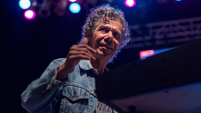 Chick Corea making a surprise appearance at the 2014 Clearwater Jazz Holiday. Photo by David La Rosa.